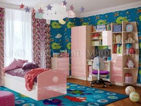 Детская комната Юниор-2 Розовый металлик в Арамиле - aramil.magazinmebel.ru | фото - изображение 1