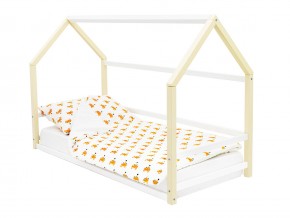 Детская кровать-домик Монтессори Svogen бежево-белый в Арамиле - aramil.magazinmebel.ru | фото
