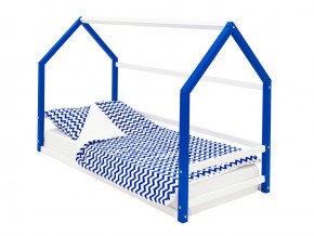 Детская кровать-домик Монтессори Svogen сине-белый в Арамиле - aramil.magazinmebel.ru | фото