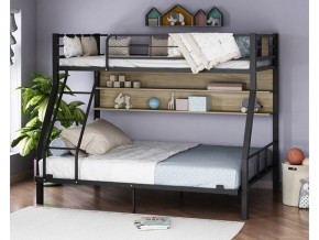 Двухъярусная кровать Гранада-1П 140 черный в Арамиле - aramil.magazinmebel.ru | фото
