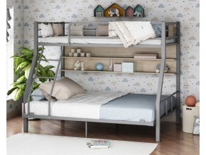 Двухъярусная кровать Гранада-1П 140 Серая в Арамиле - aramil.magazinmebel.ru | фото