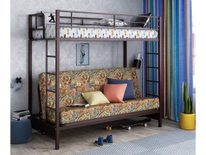 Двухъярусная кровать с диваном Мадлен Коричневая-марки в Арамиле - aramil.magazinmebel.ru | фото - изображение 1