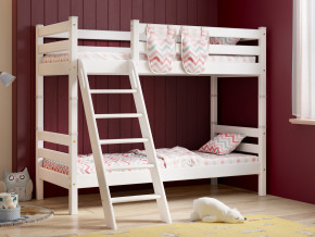 Двухъярусная кровать Соня вариант 10 с наклонной лестницей белая в Арамиле - aramil.magazinmebel.ru | фото - изображение 1