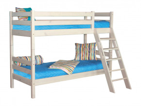 Двухъярусная кровать Соня вариант 10 с наклонной лестницей белая в Арамиле - aramil.magazinmebel.ru | фото - изображение 2