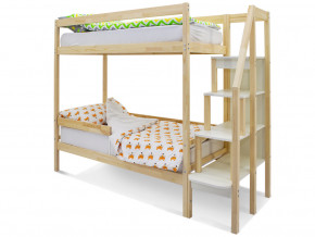Двухъярусная кровать Svogen с бортиком натура без покрытия в Арамиле - aramil.magazinmebel.ru | фото - изображение 1