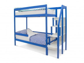 Двухъярусная кровать Svogen с бортиком синий в Арамиле - aramil.magazinmebel.ru | фото