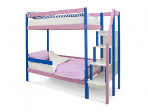 Двухъярусная кровать Svogen с бортиком синий-лаванда в Арамиле - aramil.magazinmebel.ru | фото - изображение 1