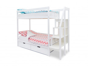 Двухъярусная кровать Svogen с ящиками белый в Арамиле - aramil.magazinmebel.ru | фото