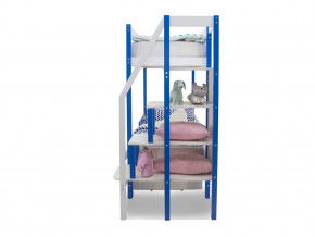 Двухъярусная кровать Svogen с ящиками и бортиком сине-белый в Арамиле - aramil.magazinmebel.ru | фото - изображение 3