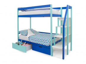 Двухъярусная кровать Svogen с ящиками мятно-синий в Арамиле - aramil.magazinmebel.ru | фото - изображение 3