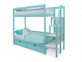 Двухъярусная кровать Svogen с ящиками мятный в Арамиле - aramil.magazinmebel.ru | фото - изображение 1