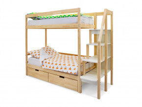Двухъярусная кровать Svogen с ящиками натура без покрытия в Арамиле - aramil.magazinmebel.ru | фото