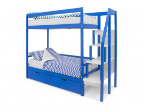 Двухъярусная кровать Svogen с ящиками синий в Арамиле - aramil.magazinmebel.ru | фото