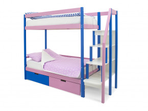 Двухъярусная кровать Svogen с ящиками синий-лаванда в Арамиле - aramil.magazinmebel.ru | фото