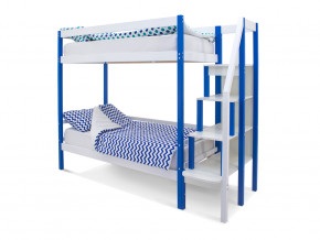 Двухъярусная кровать Svogen сине-белый в Арамиле - aramil.magazinmebel.ru | фото