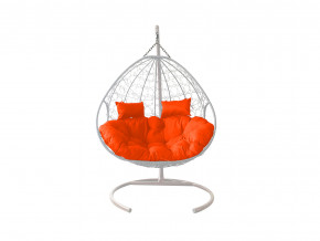 Кокон Для двоих с ротангом оранжевая подушка в Арамиле - aramil.magazinmebel.ru | фото