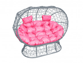 Кокон Лежебока на подставке с ротангом розовая подушка в Арамиле - aramil.magazinmebel.ru | фото