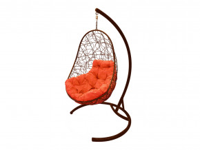 Кокон Овал с ротангом оранжевая подушка в Арамиле - aramil.magazinmebel.ru | фото - изображение 1