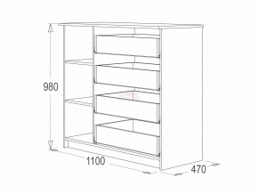 Комод 9 фант венге-млечный дуб в Арамиле - aramil.magazinmebel.ru | фото - изображение 2