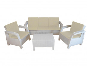 Комплект уличной мебели Yalta Premium Terrace Triple Set белый в Арамиле - aramil.magazinmebel.ru | фото