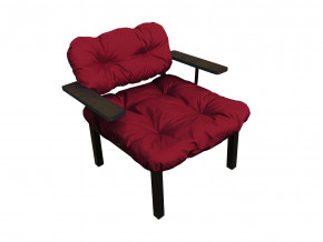 Кресло Дачное бордовая подушка в Арамиле - aramil.magazinmebel.ru | фото