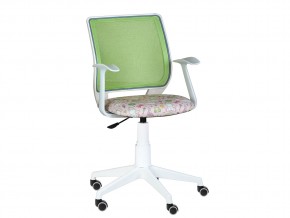 Кресло компьютерное Эксперт white Т-эрго детский зеленый-Т54 в Арамиле - aramil.magazinmebel.ru | фото
