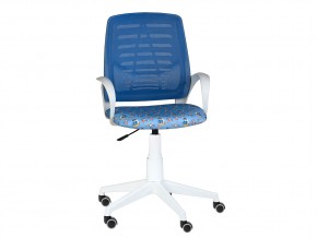 Кресло компьютерное Ирис white kids стандарт синий-Т-56 в Арамиле - aramil.magazinmebel.ru | фото - изображение 1