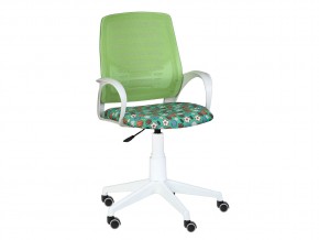 Кресло компьютерное Ирис white kids стандарт зеленый-Т-58 в Арамиле - aramil.magazinmebel.ru | фото