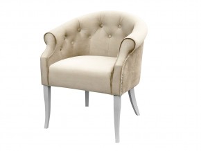 Кресло Милан ткань Ваниль опоры белые в Арамиле - aramil.magazinmebel.ru | фото