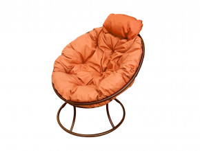 Кресло Папасан мини без ротанга оранжевая подушка в Арамиле - aramil.magazinmebel.ru | фото