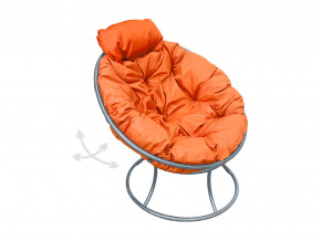 Кресло Папасан мини пружинка без ротанга оранжевая подушка в Арамиле - aramil.magazinmebel.ru | фото - изображение 1