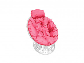 Кресло Папасан мини с ротангом розовая подушка в Арамиле - aramil.magazinmebel.ru | фото