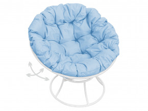 Кресло Папасан пружинка без ротанга голубая подушка в Арамиле - aramil.magazinmebel.ru | фото