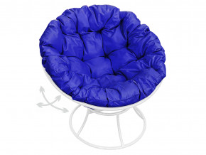 Кресло Папасан пружинка без ротанга синяя подушка в Арамиле - aramil.magazinmebel.ru | фото
