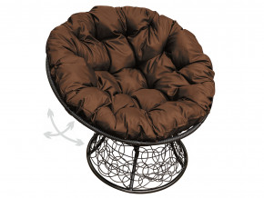 Кресло Папасан пружинка с ротангом коричневая подушка в Арамиле - aramil.magazinmebel.ru | фото
