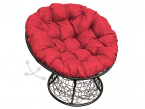 Кресло Папасан пружинка с ротангом красная подушка в Арамиле - aramil.magazinmebel.ru | фото - изображение 1