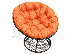 Кресло Папасан пружинка с ротангом оранжевая подушка в Арамиле - aramil.magazinmebel.ru | фото - изображение 1