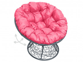 Кресло Папасан пружинка с ротангом розовая подушка в Арамиле - aramil.magazinmebel.ru | фото - изображение 1