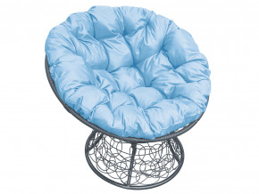 Кресло Папасан с ротангом голубая подушка в Арамиле - aramil.magazinmebel.ru | фото