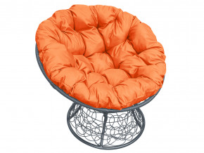 Кресло Папасан с ротангом оранжевая подушка в Арамиле - aramil.magazinmebel.ru | фото
