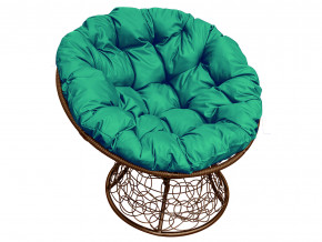 Кресло Папасан с ротангом зелёная подушка в Арамиле - aramil.magazinmebel.ru | фото - изображение 1