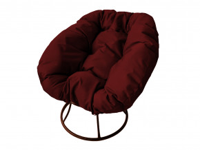 Кресло Пончик без ротанга бордовая подушка в Арамиле - aramil.magazinmebel.ru | фото - изображение 1