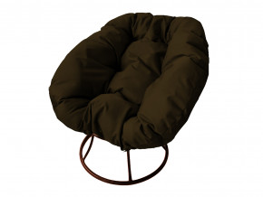 Кресло Пончик без ротанга коричневая подушка в Арамиле - aramil.magazinmebel.ru | фото