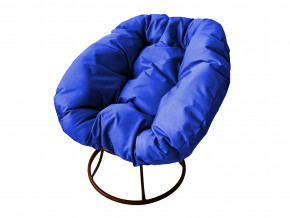 Кресло Пончик без ротанга синяя подушка в Арамиле - aramil.magazinmebel.ru | фото