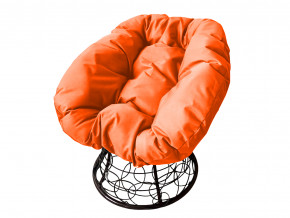 Кресло Пончик с ротангом оранжевая подушка в Арамиле - aramil.magazinmebel.ru | фото