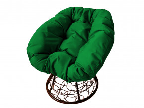 Кресло Пончик с ротангом зелёная подушка в Арамиле - aramil.magazinmebel.ru | фото
