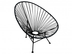 Кресло Ракушка с ротангом чёрный в Арамиле - aramil.magazinmebel.ru | фото