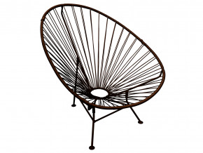 Кресло Ракушка с ротангом коричневый в Арамиле - aramil.magazinmebel.ru | фото - изображение 1