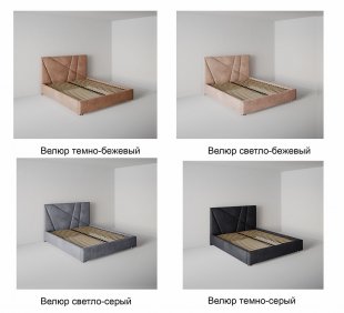 Кровать Геометрия 1.6 м с подъемным механизмом в Арамиле - aramil.magazinmebel.ru | фото - изображение 2
