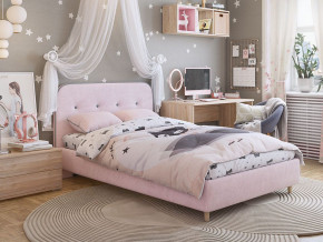 Кровать 1200 Лео велюр нежно-розовый в Арамиле - aramil.magazinmebel.ru | фото - изображение 4